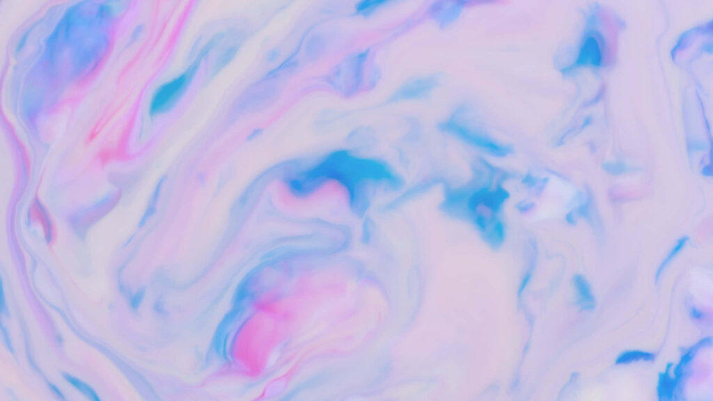 Calming Fluid Abstract Wallpaper in Pastel Blues, Pinks & Purples