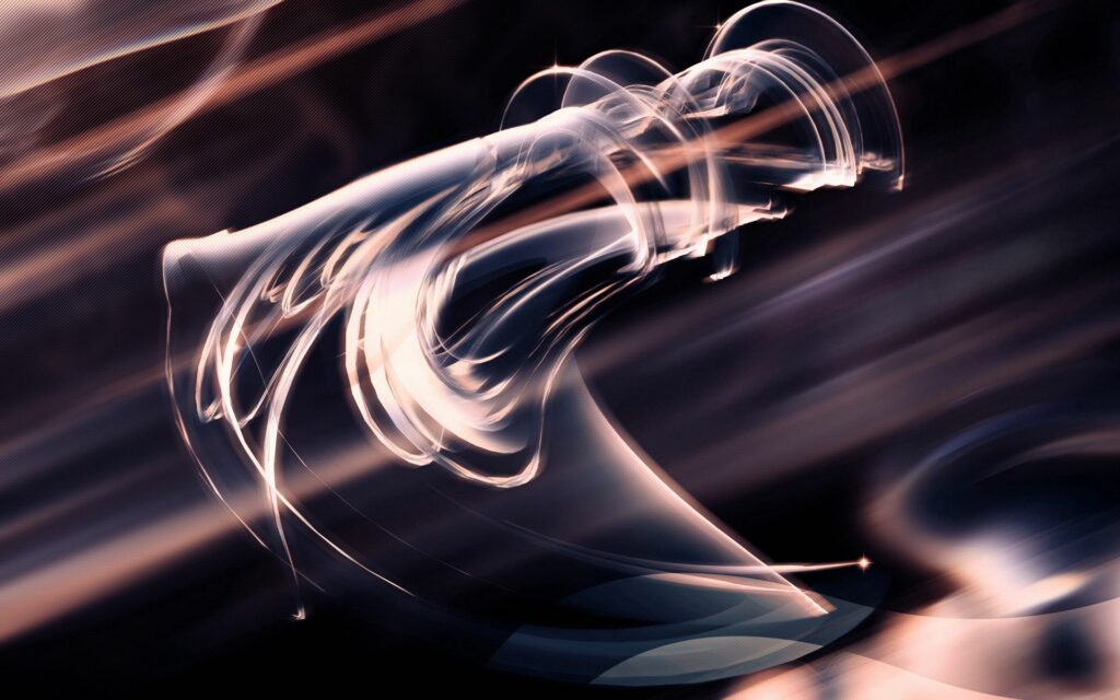Fluid Abstract Wallpaper: White Streaks on Dark Background 1920x1200