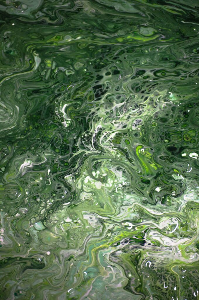 Mesmerizing Green Fluid Art Wallpaper - 2400x3613 Background