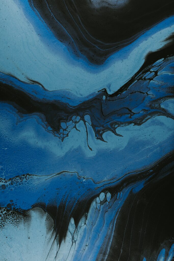 Dynamic Blue Liquid Paint Abstract Wallpaper - 4000x6000 Background
