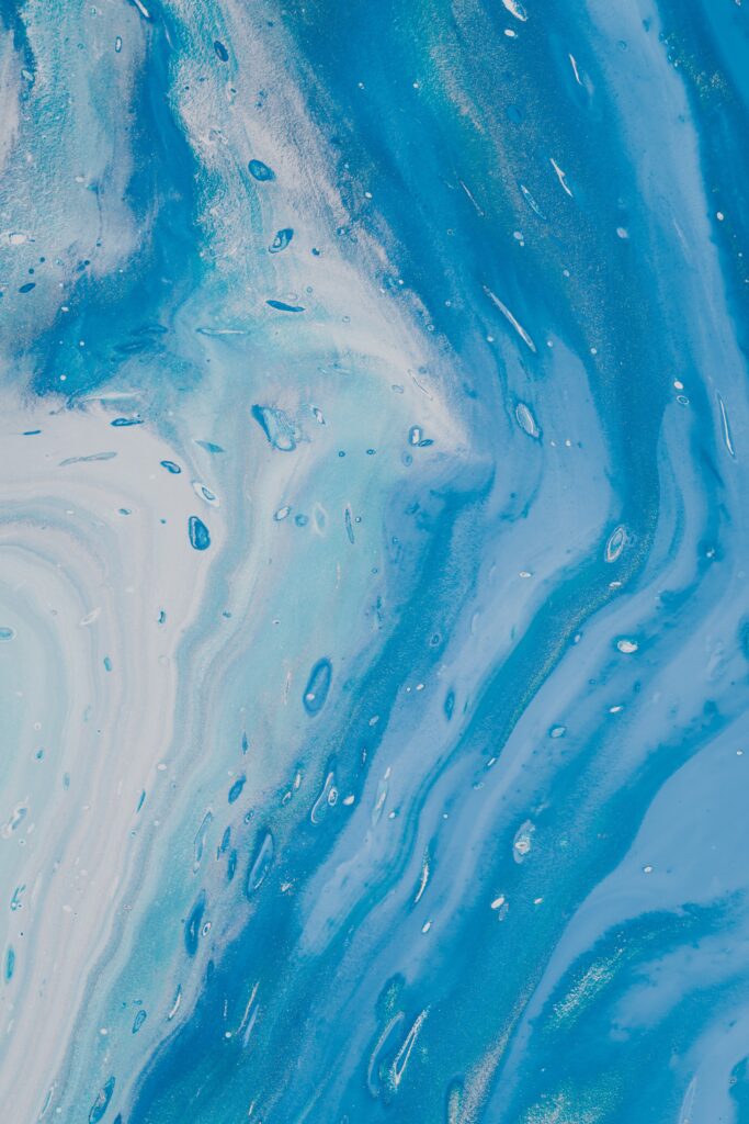 Fluid Blue Abstract Wallpaper with Delicate White Streaks - 4000x6000