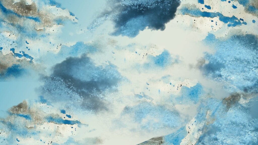 Ethereal Serenity: A Captivating Abstract Watercolor Gradient of Cloud-like Textures in HD Wallpaper Background