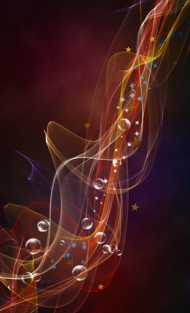 Vibrant Bubbles and Curves Wallpaper - Fluid Motion Design
