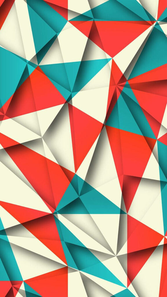 Innovative Geometric Origami Artistry Enhancing a Futuristic 3D Phone Design Wallpaper