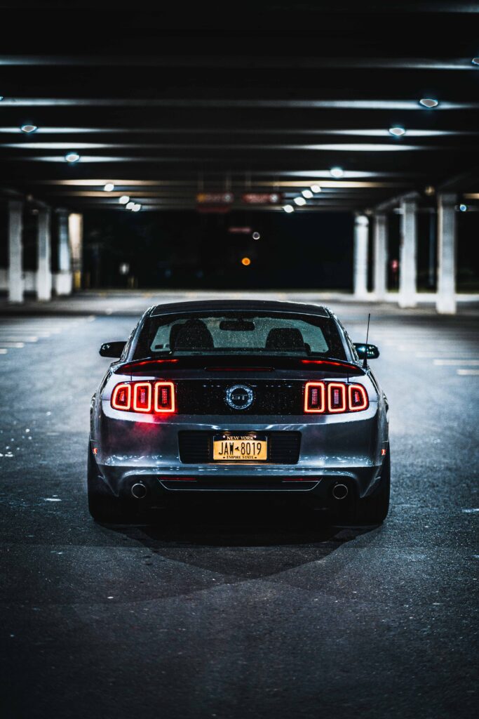 Ford Mustang GT Rear View Wallpaper: Striking Taillights & Design