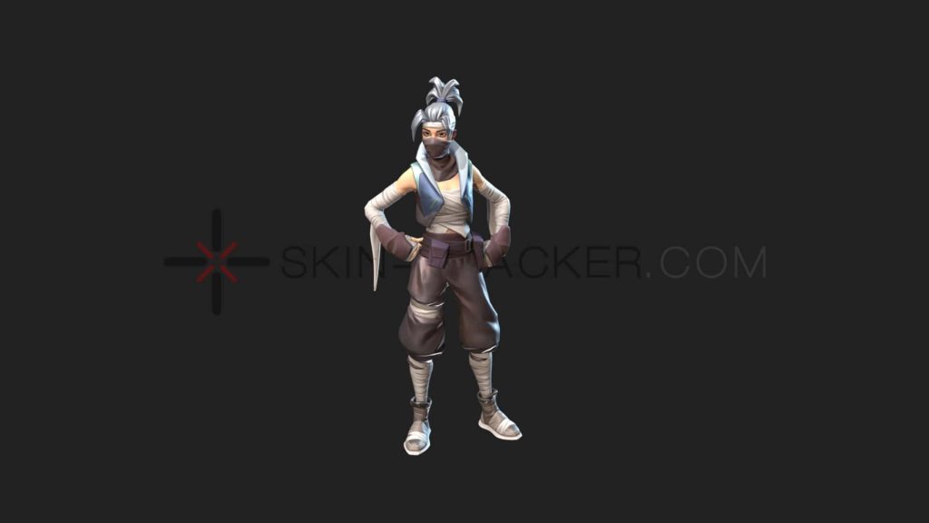 Fortnite Kuno 3D digital render with ninja skin on minimalist black background wallpaper