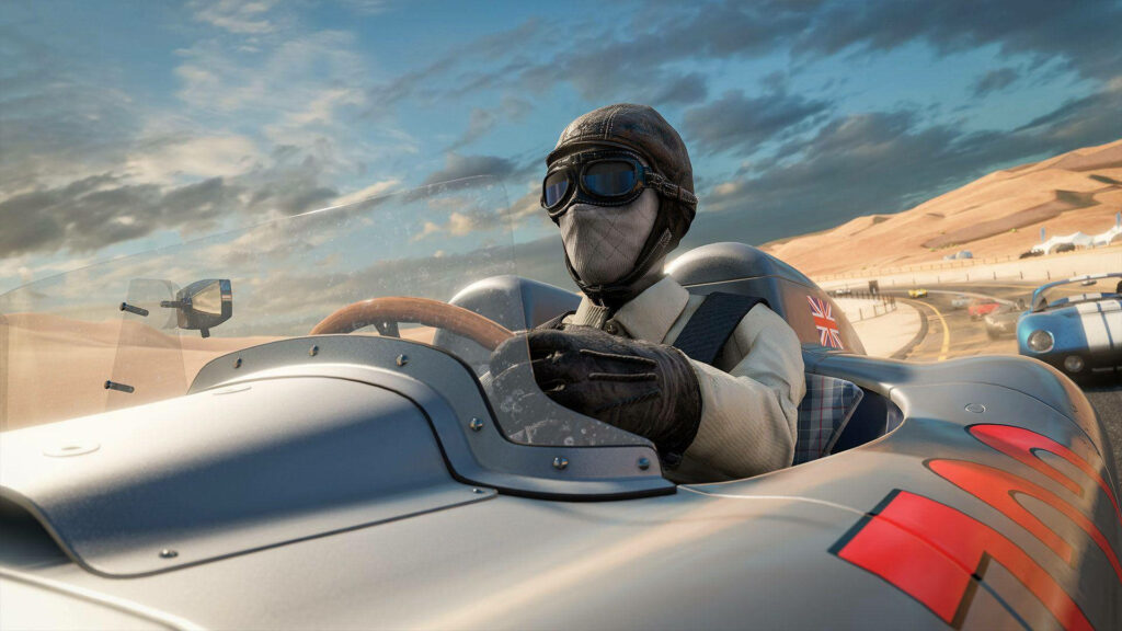 Driving in Style: A Captivating Snapshot of a Cabriolet Cruise in Forza 7 Wallpaper