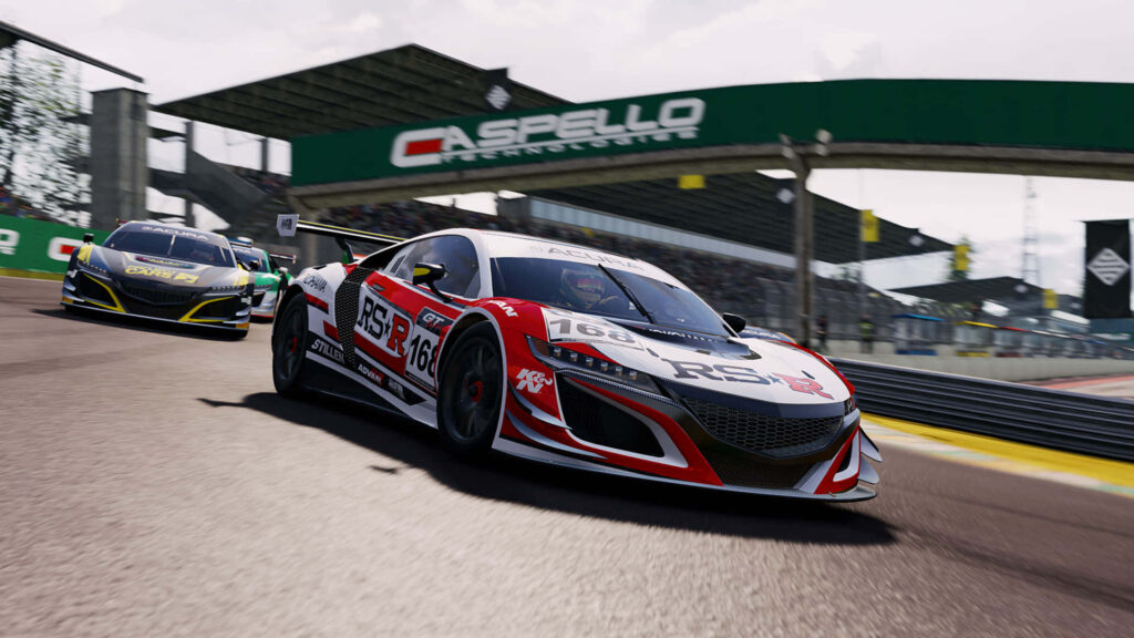 Forza racing high-performance cars speeding on dynamic track thrilling adrenaline rush wallpaper