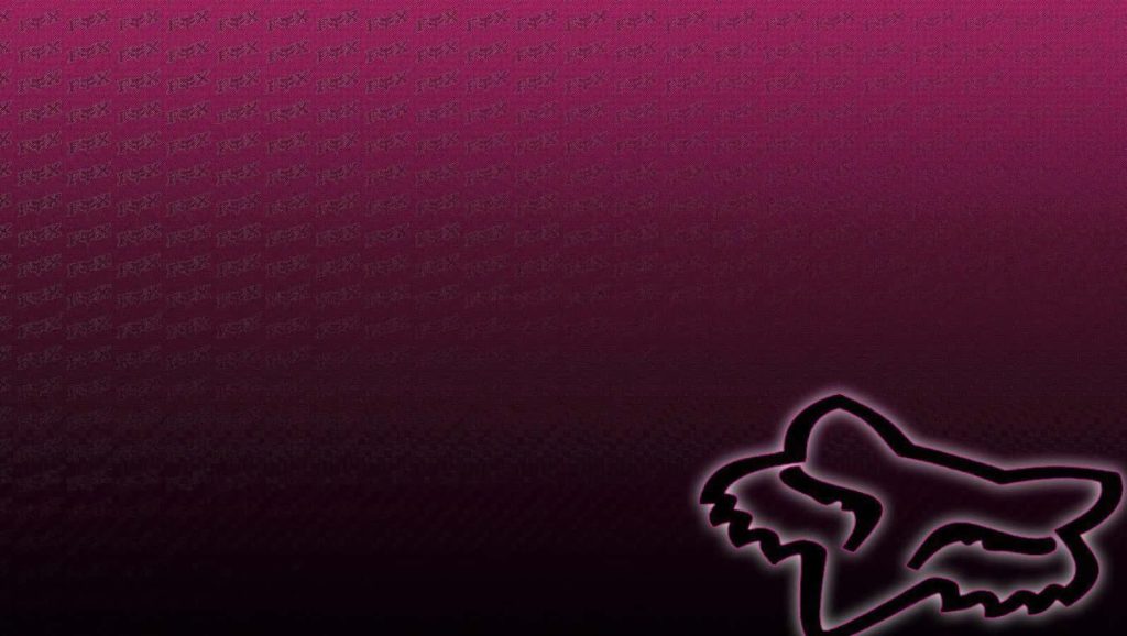 Fox Racing neon logo wallpaper in magenta and purple gradient for motorsport fans background