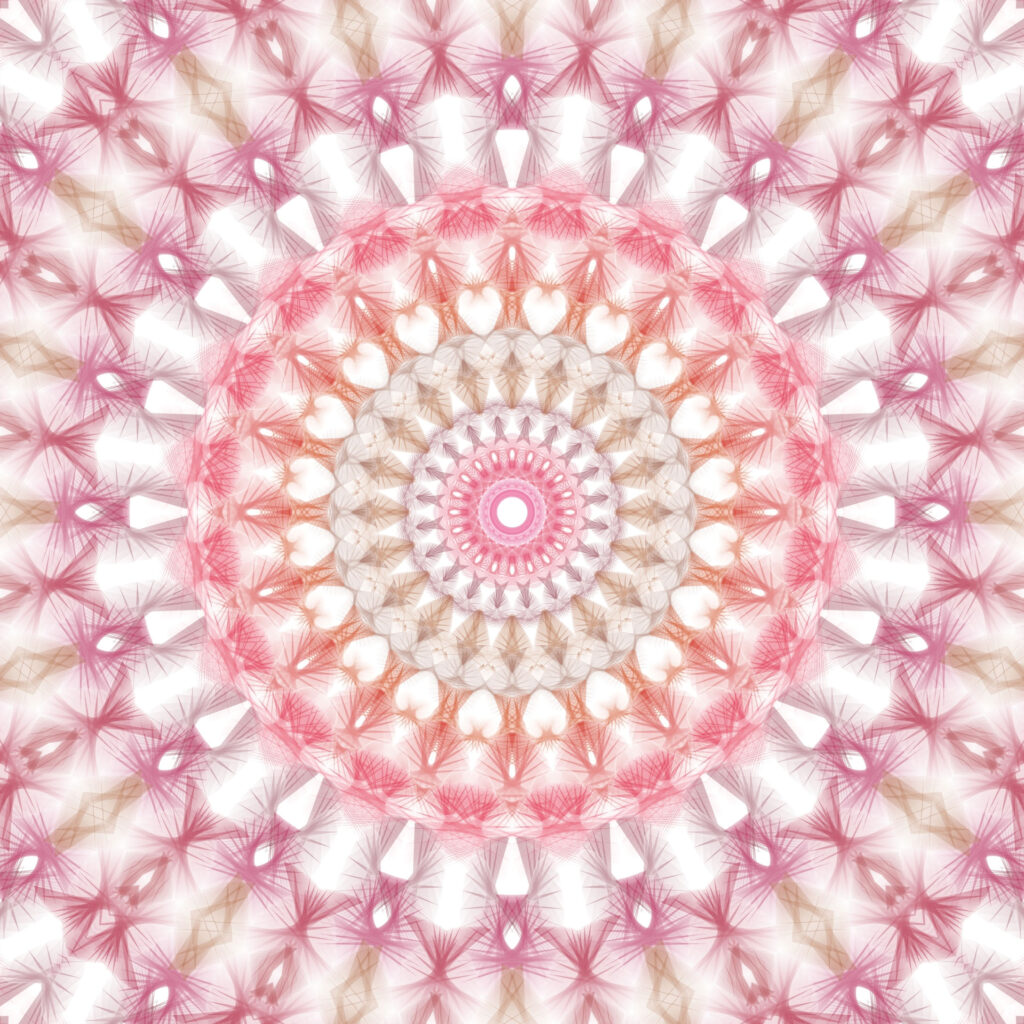 Stunning Pink Fractal Wallpaper: Kaleidoscope Mandala Design