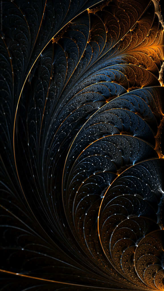 Mesmerizing Closeup: The Radiant Beauty of Fractal Leaf Pattern Captured in Full HD Phone Background Wallpaper