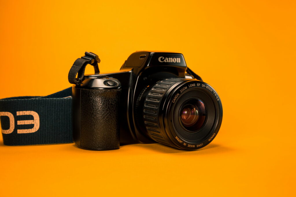 A Captivating Glimpse into High-Resolution World: Canon DSLR Camera Showcased in Stunning 8K Wallpaper