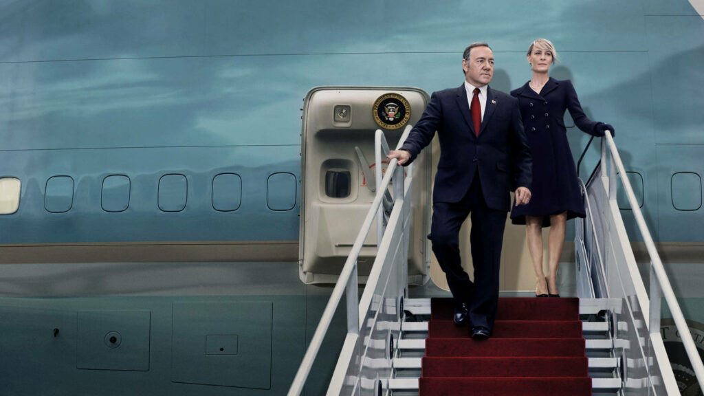 Francis & Claire from House of Cards Descending Air Force One - Power Wallpaper