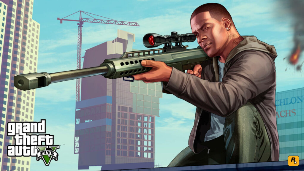 2560x1440 QHD 2K Franklin Clinton: Urban Marksman in Grand Theft Auto V's Comic-inspired Sniping Adventure! Wallpaper