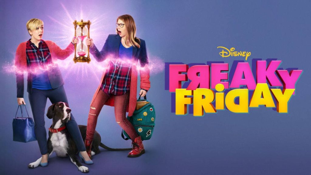 Freaky Friday 2018 wallpaper Cozi Zuehlsdorff Heidi Blickenstaff magical glowing hourglass purple background