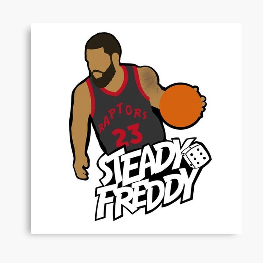 Fred VanVleet Toronto Raptors number 23 minimalist vector wallpaper Steady Freddy basketball