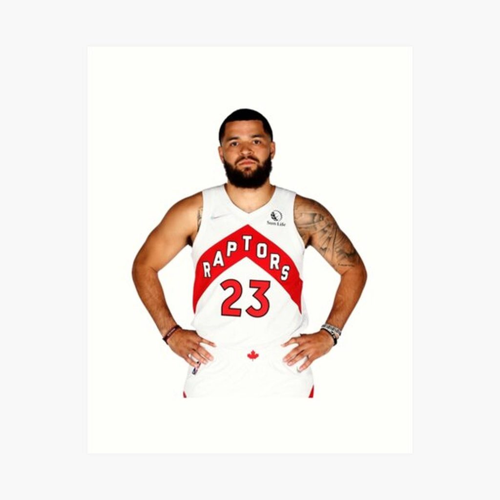 Fred VanVleet Toronto Raptors jersey 23 portrait clean white background basketball wallpaper