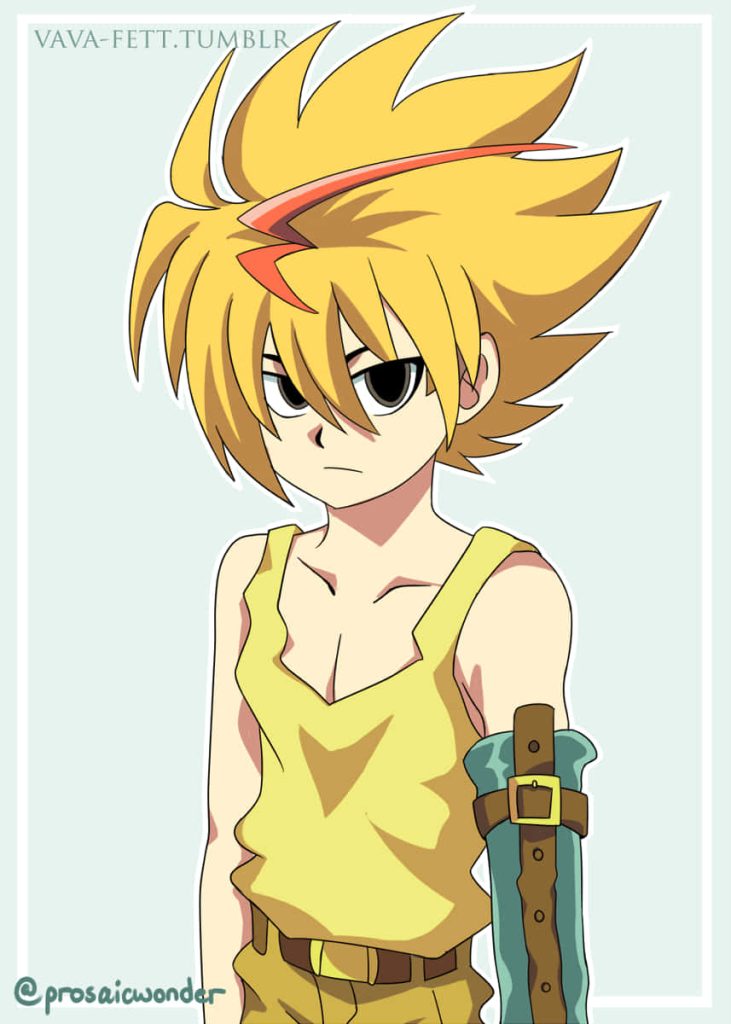 Free De La Hoya Beyblade Burst Evolution anime wallpaper vibrant blue background