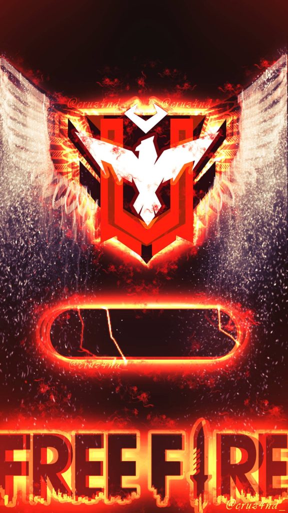 Free Fire Heroic rank wallpaper with glowing red fiery particles and bold gaming typography