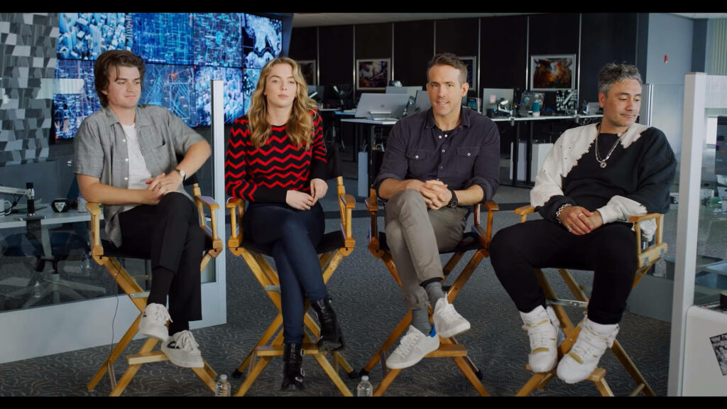 Free Guy Cast Interview: Casual Wallpaper with Modern Office Vibes