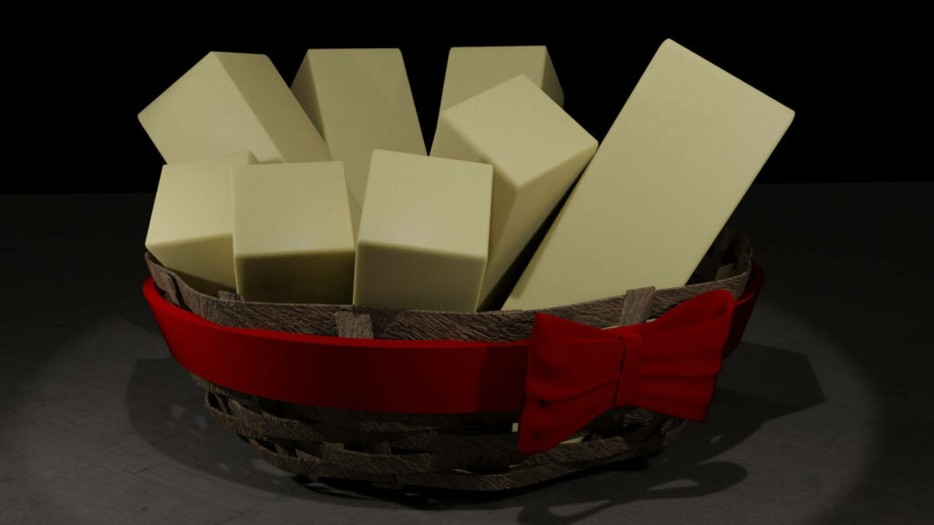 Rustic Butter Sticks in Basket - Dark Background Wallpaper