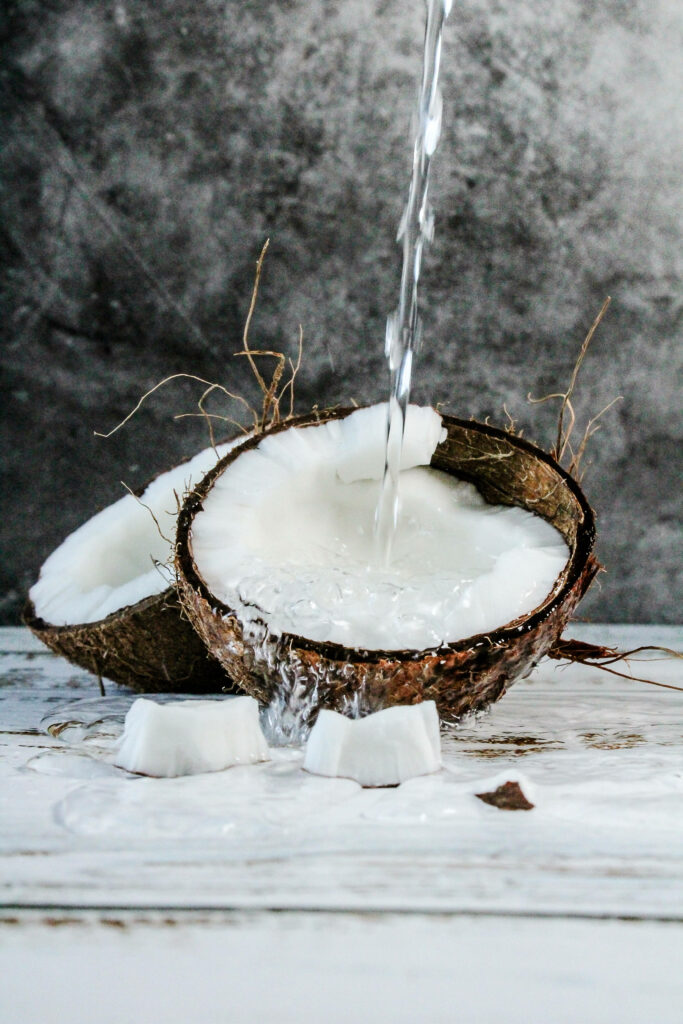 Fresh Coconut Water Wallpaper: Chill Essence in Nature's Shell