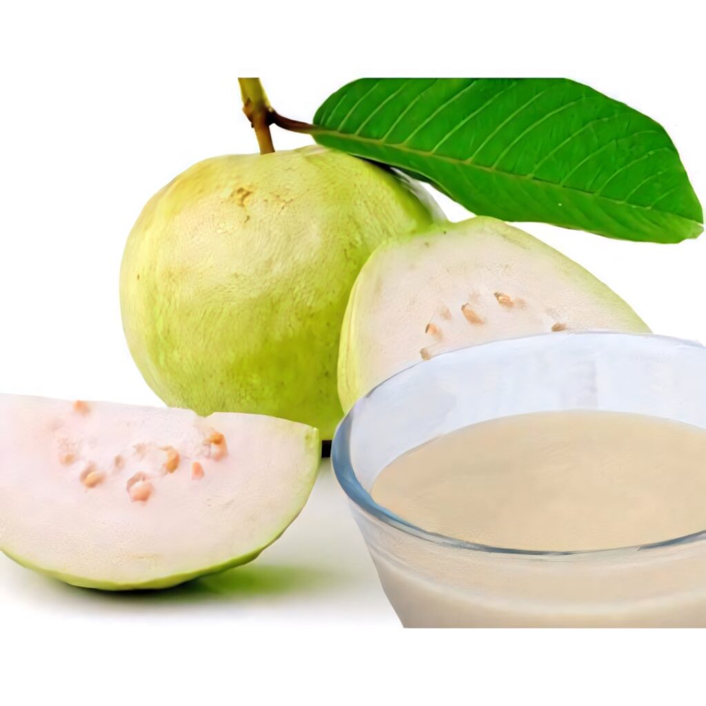 Tropical Guava Wallpaper: Fresh Fruit & Creamy Puree Background