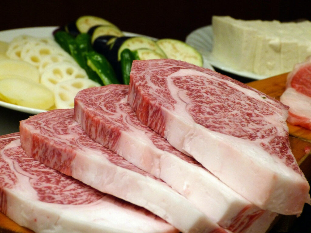 Fresh Kobe Beef & Veggies Wallpaper for Culinary Inspiration