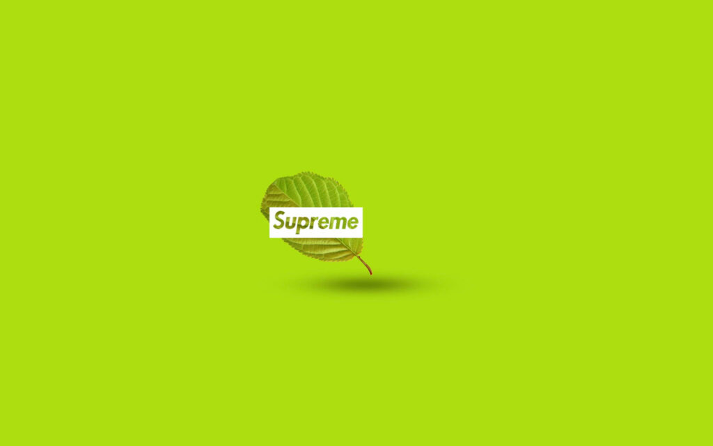 Green Leaf Elegance: Unveiling the Dope Supreme Brand Wallpaper