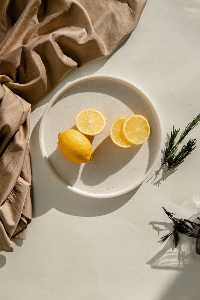 Fresh Lemon & Greenery Aesthetic Wallpaper for Minimalist Decor