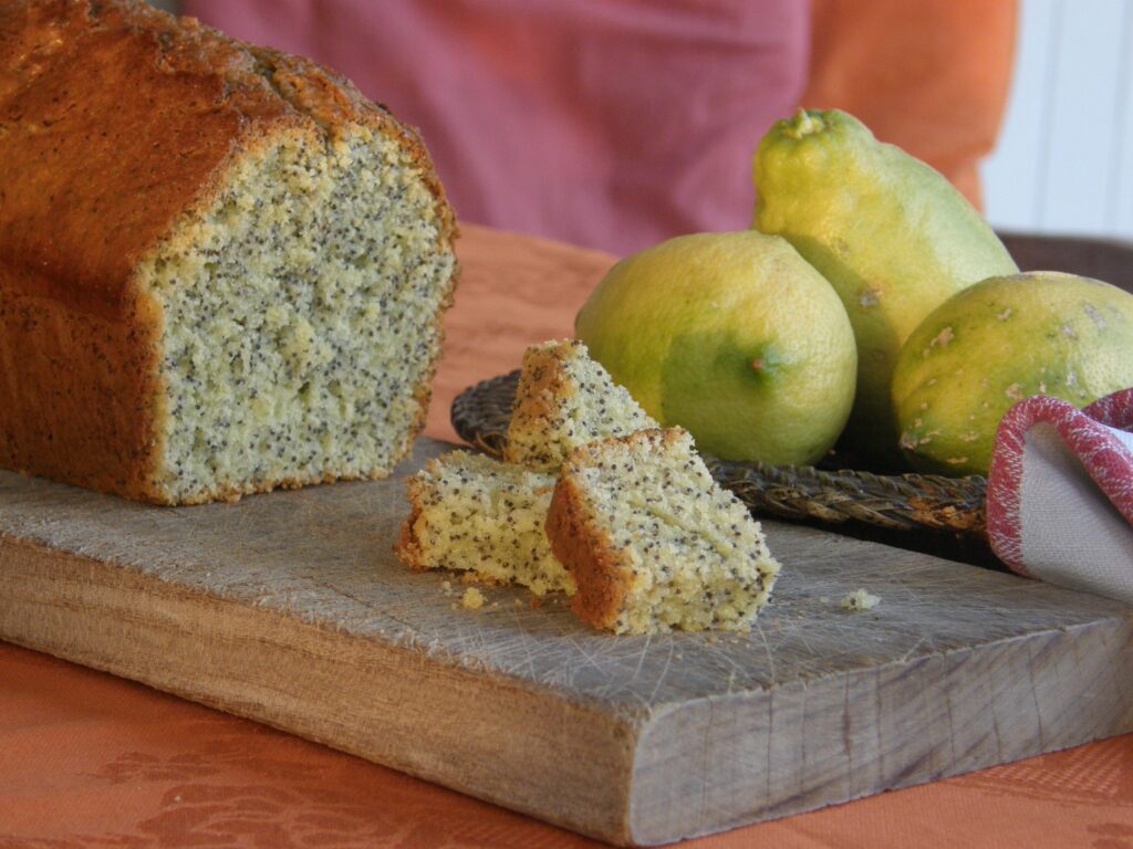Freshly Baked Lemon Poppy Seed Loaf Cake – Perfect Dessert Wallpaper