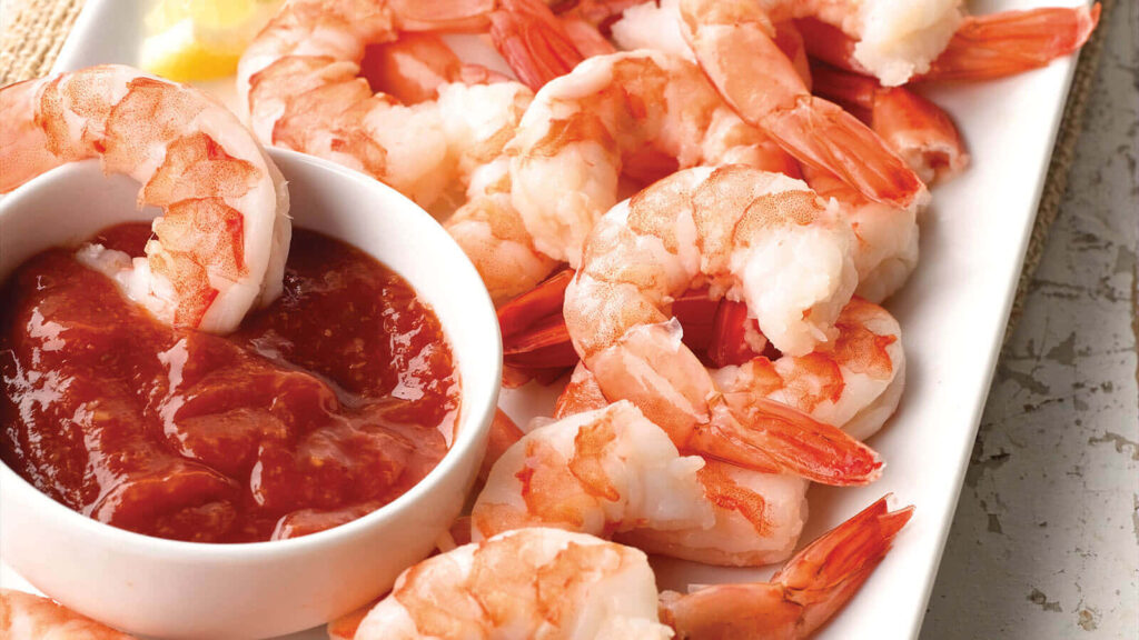 Freshly Cooked Shrimp with Tangy Sauce - Mouthwatering Wallpaper