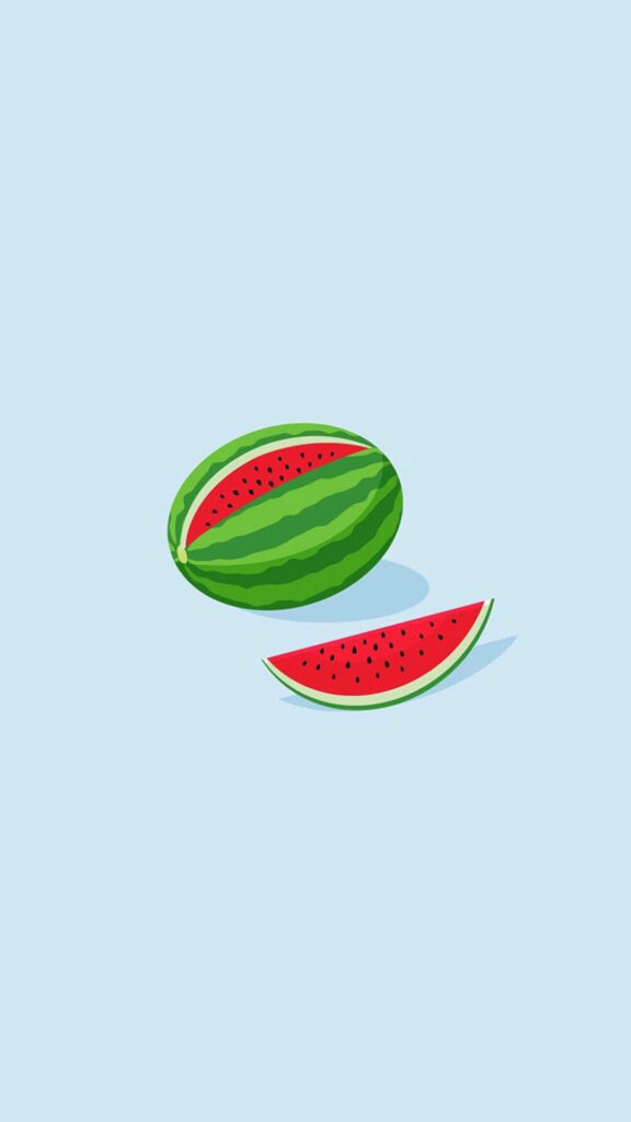 Refreshing Summer Vibes: Minimalist Watermelon Wallpaper for Phone