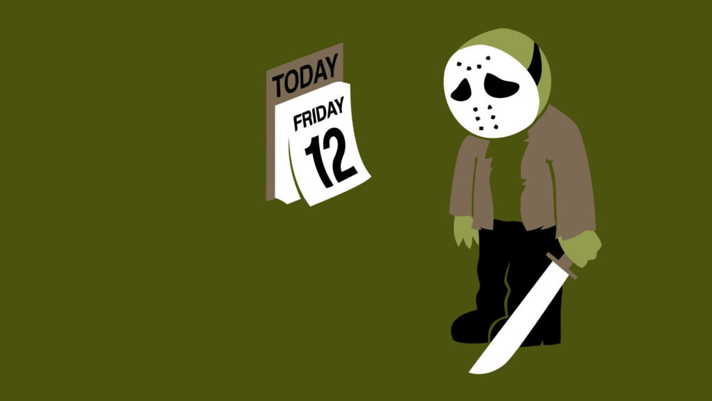 Friday the Twelfth Takes a Sadistic Turn: HD Jason X Fan Art Depicts Hilariously Unfortunate Date on Calendar Background Wallpaper