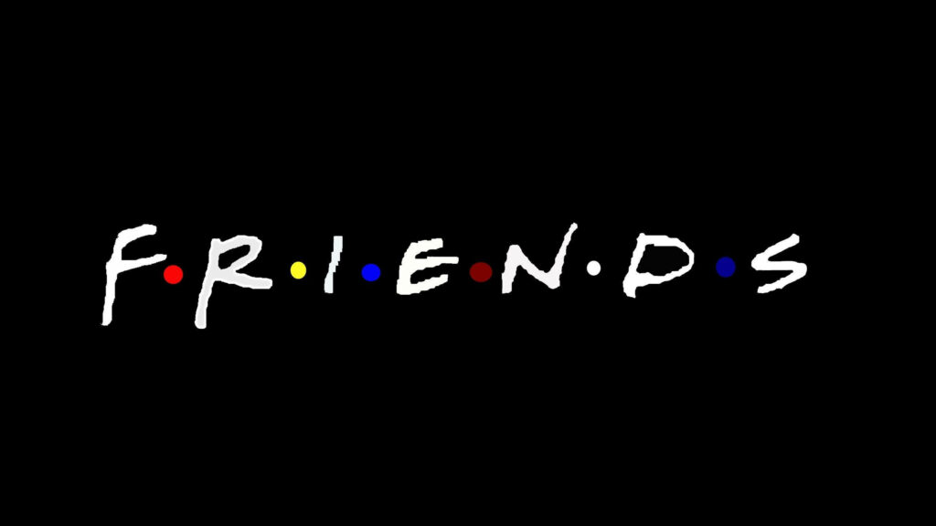 BFFs Back in Black: Friends TV Show Logo Wallpaper