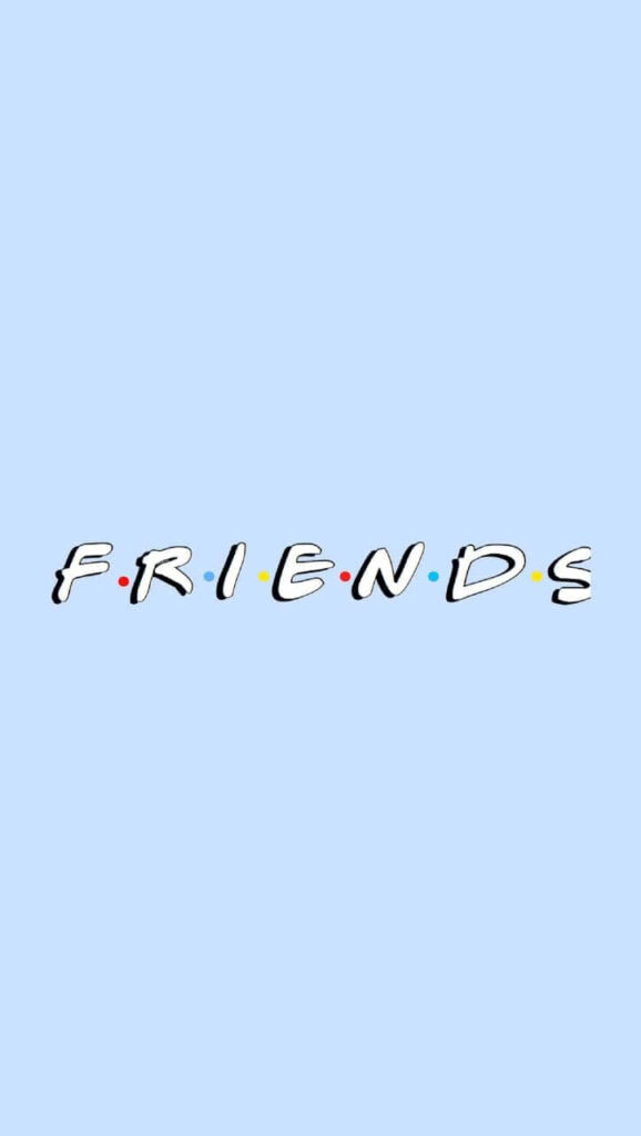 Aesthetic Delight: Friends Logo Shining amidst Pastel Paradise Wallpaper