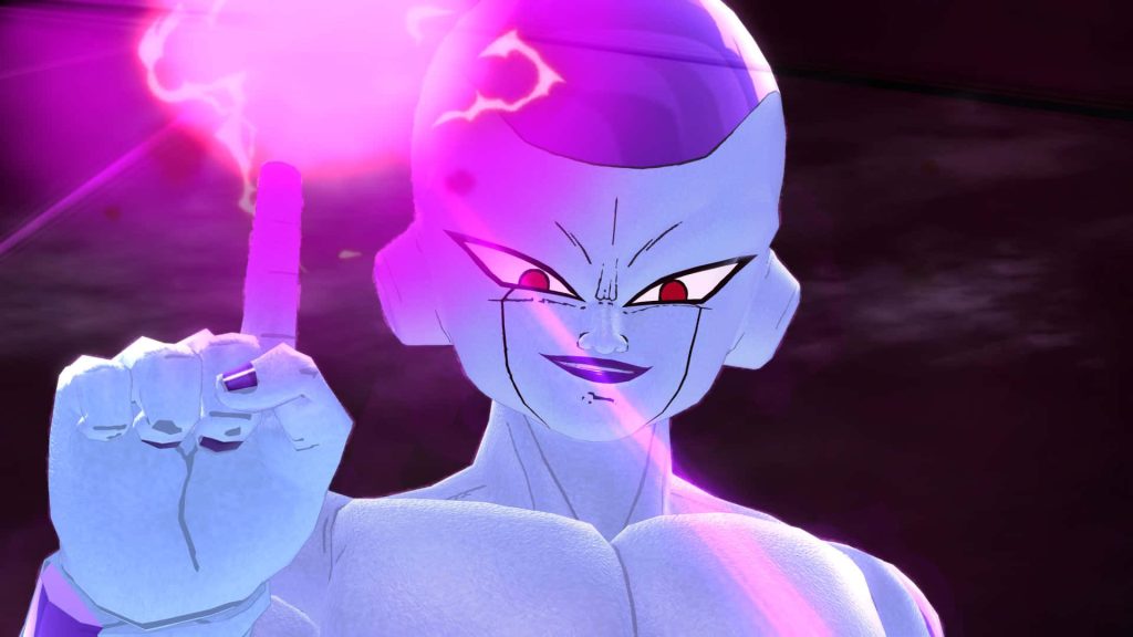 Frieza 3D wallpaper charging pink energy blast dark intense Dragon Ball Xbox gaming background