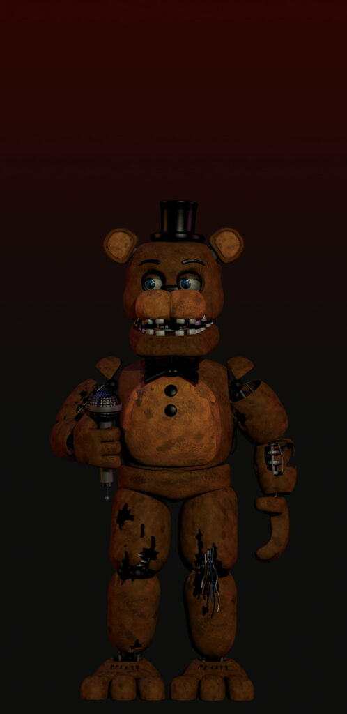 Nightmare at Freddy's: HD Game-inspired Horror Phone Wallpaper