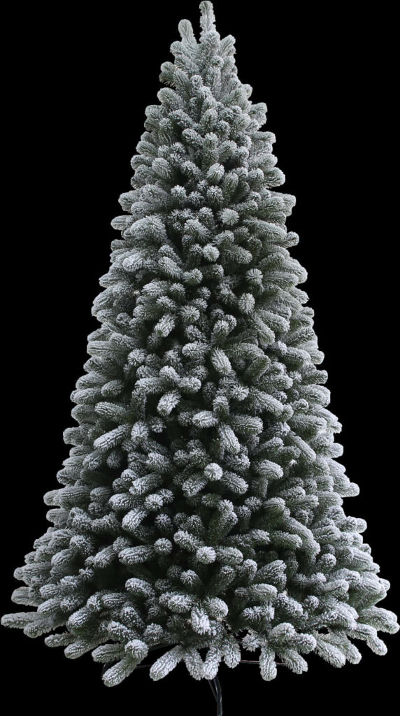 Frosted Artificial Christmas Tree: Elegant Winter Wonderland Decor Wallpaper