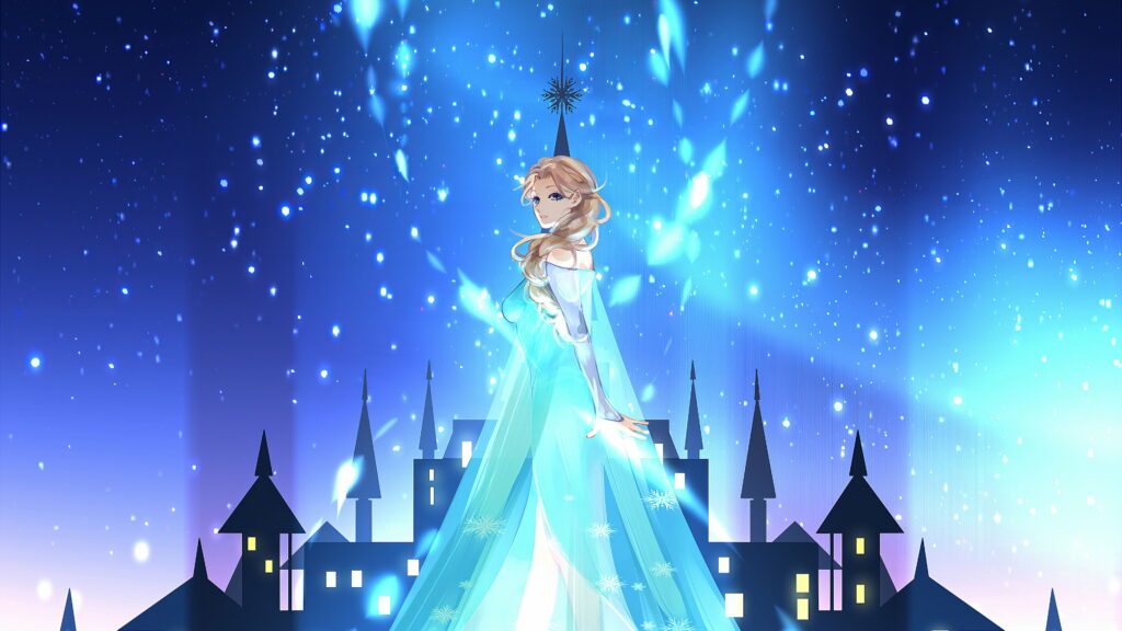 Elsa's Frozen Magic Unveiled in Breathtaking 4K Movie Wallpaper