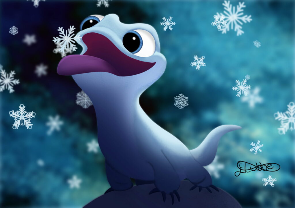 Majestic Encounter: Bruni Unleashed in Frozen 2 - Mesmerizing HD Wallpaper