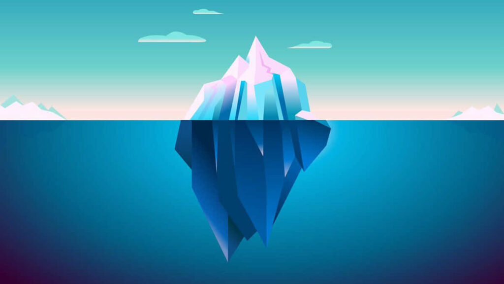 Frozen Depths: Spectacular Dave2d Laptop Wallpaper featuring a Submerged Iceberg