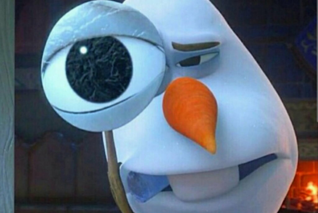 Frosty Hilarity: A Whimsical Winter Delight featuring Snowman Olaf Wallpaper