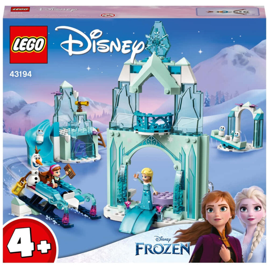 Disney Frozen Lego wallpaper with Elsa Anna Olaf icy castle snowy landscape background