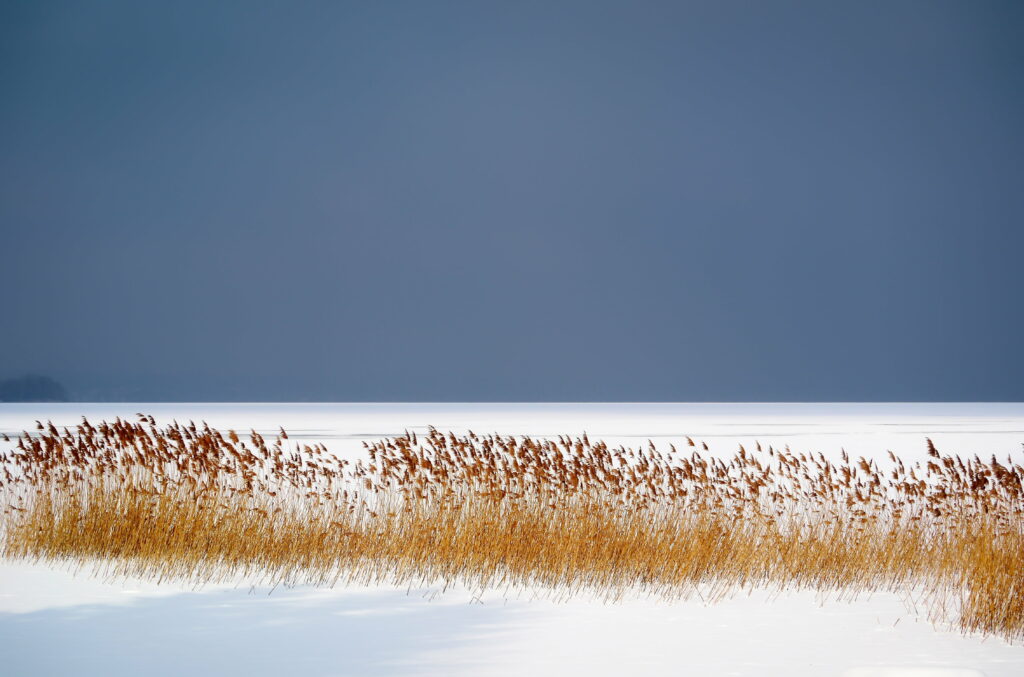 Winter Wonderland: A Captivating Frozen Lake in 4K Wallpaper