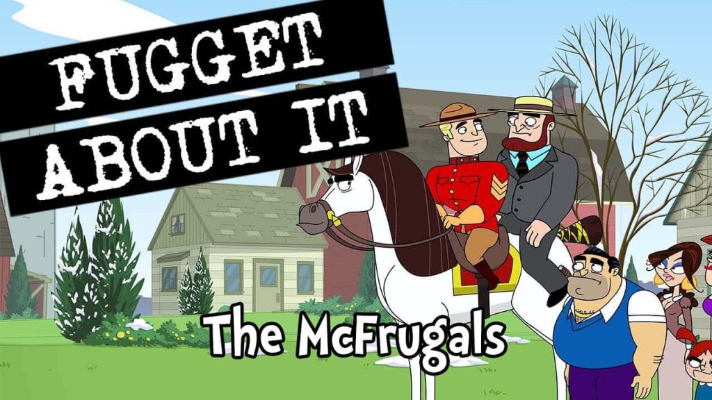 Fugget About It animated wallpaper white horse McFrugals colorful rural cartoon background
