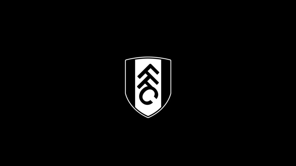Fulham FC Crest Wallpaper: Sleek Black Minimalist Design