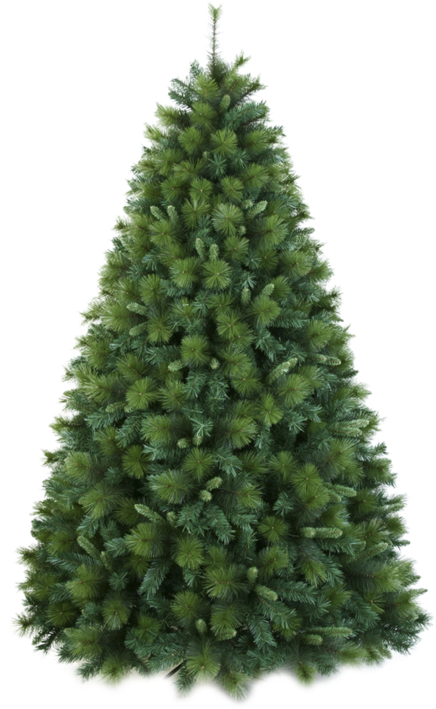 Festive Lush Artificial Christmas Tree Wallpaper - Transparent Background
