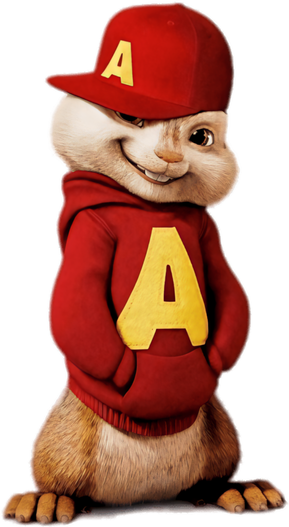 Animated Chipmunk in Red Hoodie & Cap - Fun Youthful Wallpaper