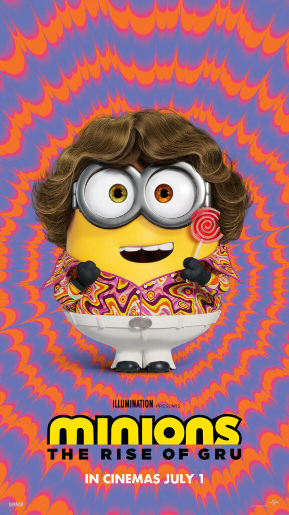 Fun Bob from Minions: The Rise of Gru Retro Wallpaper Background